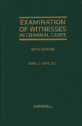 Cover of Examination of Witnesses in Criminal Cases