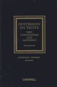 Cover of Oosterhoff on Trusts: Text, Commentary and Materials