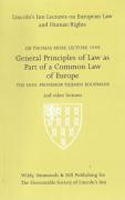 Cover of Sir Thomas More Lectures 1999: General Principles of Law as Part of a Common Law of Europe