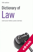 Cover of Dictionary of Law (eBook)