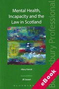 Cover of Mental Health, Incapacity and the Law in Scotland (eBook)