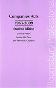 Cover of Companies Acts 1963-2009: Student Edition