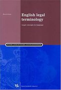 Cover of English Legal Terminology: Legal Concepts in Language
