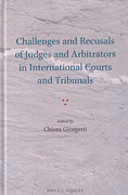 Cover of Challenges and Recusals of Judges and Arbitrators in International Courts and Tribunals