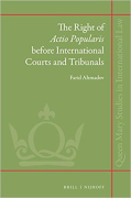 Cover of The Right of Actio Popularis before International Courts and Tribunals