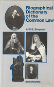 Cover of A Biographical Dictionary of the Common Law