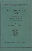 Cover of Comparative Law: An Introduction to the Comparative Method of Legal Study and Research