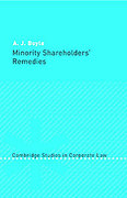 Cover of Minority Shareholders' Remedies