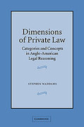 Cover of Dimensions of Private Law: Categories and Concepts in Anglo-American Legal Reasoning