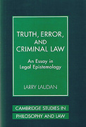Cover of Truth, Error and Criminal Law: An Essay in Legal Epistemology