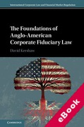 Cover of The Foundations of Anglo-American Corporate Fiduciary Law: A Comparison of UK and US Approaches (eBook)