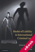 Cover of Modes of Liability in International Criminal Law (eBook)