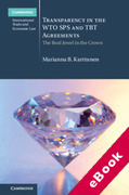 Cover of Transparency in the WTO SPS and TBT Agreements: The Real Jewel in the Crown (eBook)