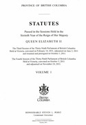 Cover of Statutes of British Columbia