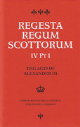 Cover of Regesta Regum Scottorum Volume 4 Part 1: The Acts of Alexander III King of Scots 1249 - 1286