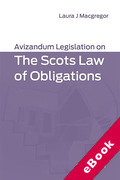 Cover of Avizandum Legislation on the Scots Law of Obligations (eBook)