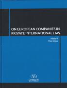 Cover of On European Companies in Private International Law