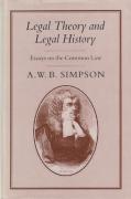 Cover of Legal Theory and Legal History: Essays on the Common Law