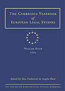 Cover of Cambridge Yearbook of European Legal Studies: Vol 3, 2001