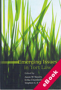 Cover of Emerging Issues in Tort Law (eBook)