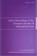 Cover of Select Proceedings of the European Society of International Law Volume 1 2006