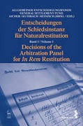 Cover of Decisions of the Arbitration Panel for In Rem Restitution: Volume 1