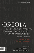 Cover of OSCOLA: The Oxford University Standard for Citation of Legal Authorities