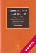 Cover of Criminal Fair Trial Rights: Article 6 of the European Convention on Human Rights (eBook)