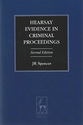 Cover of Hearsay Evidence in Criminal Proceedings