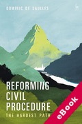 Cover of Reforming Civil Procedure: The Hardest Path (eBook)