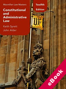 Cover of Macmillan Law Masters: Constitutional and Administrative Law (eBook)