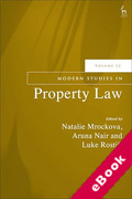 Cover of Modern Studies in Property Law, Volume 12 (eBook)