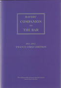 Cover of Havers' Companion to the Bar 2011 - 2012