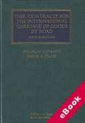 Cover of CMR Contracts for the International Carriage of Goods by Road (eBook)