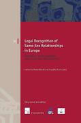 Cover of Legal Recognition of Same-Sex Relationships in Europe: National, Cross-border and European perspectives