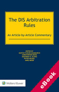 Cover of The DIS Rules: A Commentary on International Arbitration in Germany (eBook)