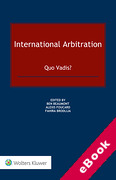 Cover of International Commercial Arbitration: Quo Vadis? (eBook)