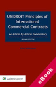 Cover of UNIDROIT Principles of International Commercial Contracts: An Article-by-Article Commentary (eBook)