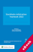 Cover of Stockholm Arbitration Yearbook 2022 (eBook)