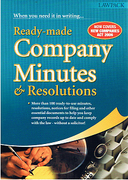 Cover of Ready-Made Company Minutes & Resolutions