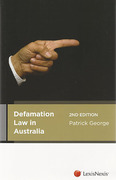 Cover of Defamation Law in Australia