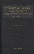 Cover of Evidence in Malaysia and Singapore: Cases, Materials and Commentary