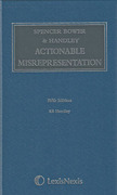 Cover of Spencer Bower &#38; Handley on Actionable Misrepresentation