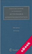 Cover of Spencer Bower &#38; Handley on Actionable Misrepresentation (eBook)