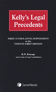 Cover of Kelly's Legal Precedents 21st ed: 1st Supplement