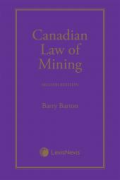 Cover of Canadian Law of Mining