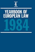 Cover of Year Book of European Law: Vol 4