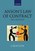 Cover of Anson's Law of Contract 28th ed
