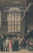 Cover of An Introduction to English Legal History