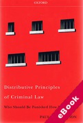 Cover of Distributive Principles of Criminal Law: Who Should be Punished How Much? (eBook)